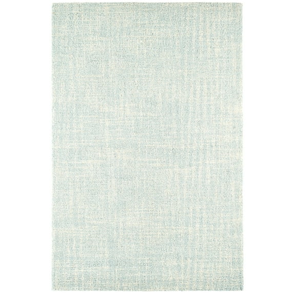 Dash & Albert Crosshatch Hand Micro Hooked Wool Rug, 10' x 14', Sky