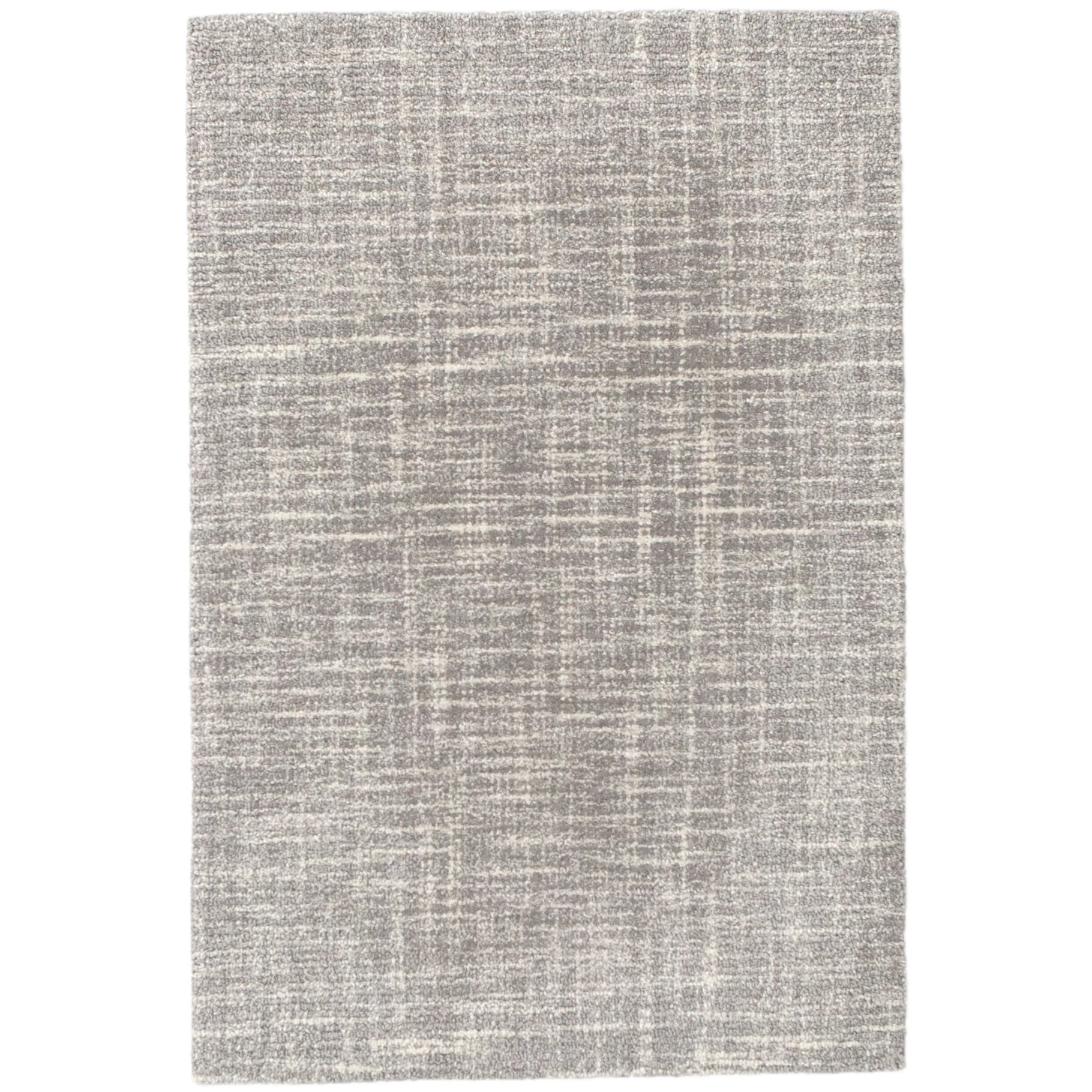 Dash & Albert Crosshatch Hand Micro Hooked Wool Rug, 5' x 8', Dove Grey ...