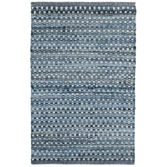 Dash & Albert Denim Stone Handwoven Cotton Rug, 5' x 8', Blue