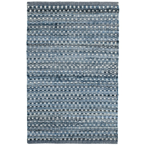 Dash & Albert Denim Stone Handwoven Cotton Rug, 9' x 12', Blue