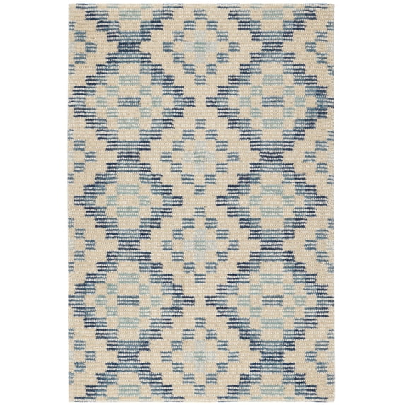Dash & Albert Diamond Cove Hand Tufted Wool Rug, 2' 6" x 8', Blue