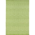 thumbnail image 1 of Dash & Albert Diamond Handwoven Indoor/Outdoor Rug, 2' 6" x 12', Sprout/White, 1 of 6