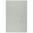 thumbnail image 1 of Dash & Albert Diamond Machine Washable Rug, 5' x 8', Platinum/White, 1 of 7