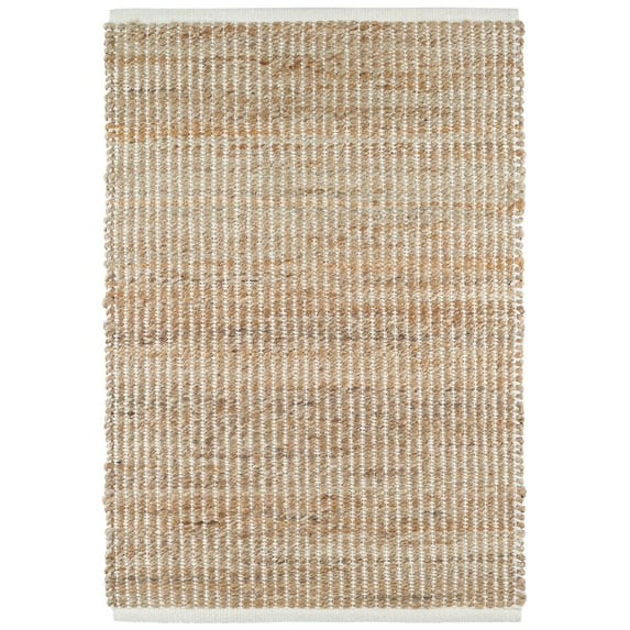 Dash & Albert Gridwork Handwoven Jute Rug, 4' x 6', Ivory