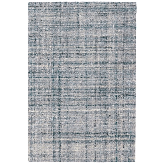 Dash & Albert Harris Hand Micro Hooked Wool Rug, 2' 6" x 8', Blue/Ivory