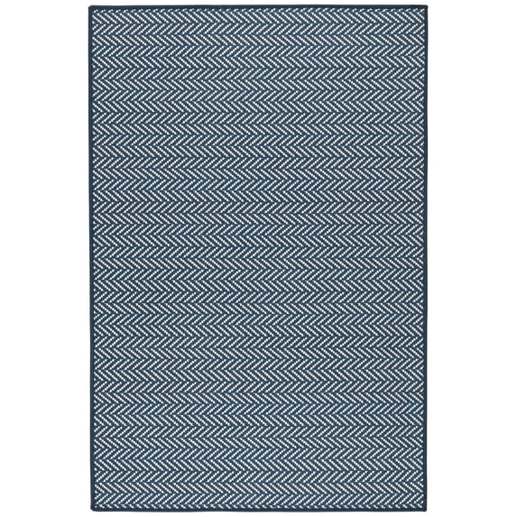 Dash & Albert Herringbone Machine Washable Rug, 2' 6" x 8', Navy