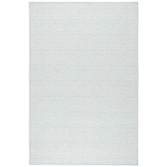 Dash & Albert Herringbone Machine Washable Rug, 2' 6" x 8', Swedish Blue