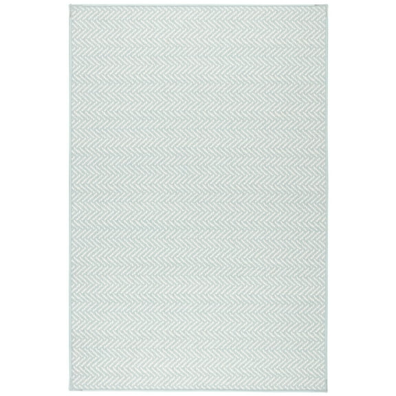 Dash & Albert Herringbone Machine Washable Rug, 2' x 3', Swedish Blue