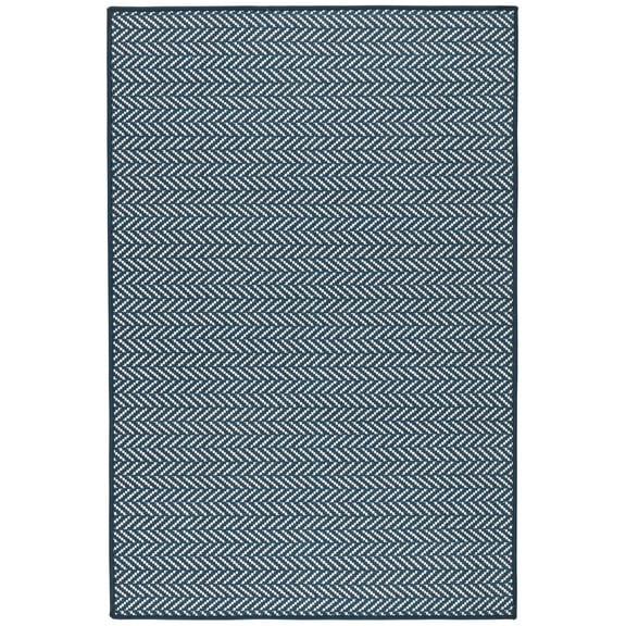 Dash & Albert Herringbone Machine Washable Rug, 3' x 5', Navy