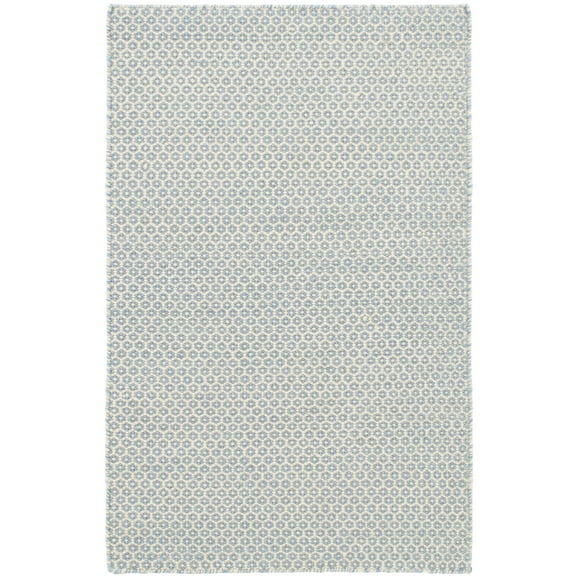 Dash & Albert Honeycomb Handwoven Wool Rug, 2' x 3', French Blue/Ivory