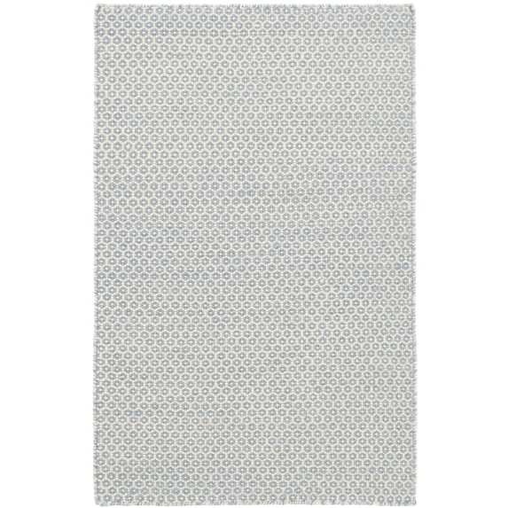 Dash & Albert Honeycomb Handwoven Wool Rug, 6' x 9', French Blue/Ivory