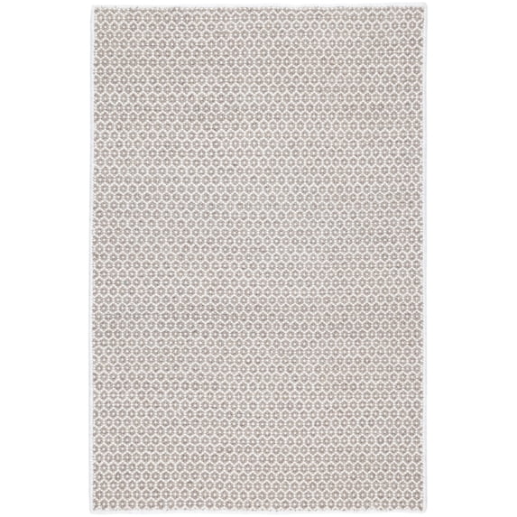 Dash & Albert Honeycomb Handwoven Wool Rug, 8' x 10', Ivory/Grey