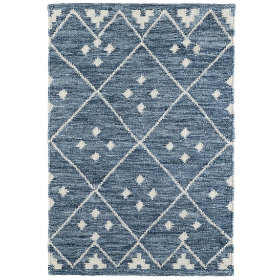 Dash & Albert Kota Handwoven Wool Rug, 2' 6" x 8', Indigo