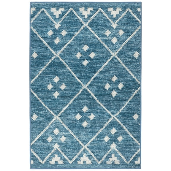 Dash & Albert Kota Machine Washable Rug, 2' x 3', Indigo