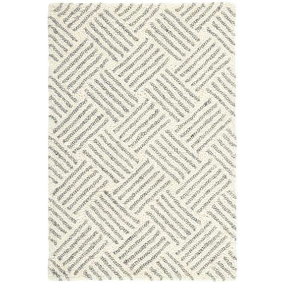 Dash & Albert Layers Hand Hooked Wool Rug, 2' x 3', Grey