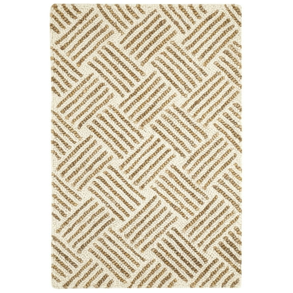 Dash & Albert Layers Hand Hooked Wool Rug, 2' x 3', Ochre