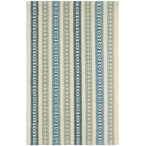 Dash & Albert Long Slade Handwoven Cotton Rug, 10' x 14', Indigo
