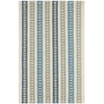 thumbnail image 1 of Dash & Albert Long Slade Handwoven Cotton Rug, 2' 6" x 8', Indigo, 1 of 7