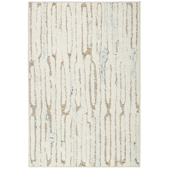 Dash & Albert Malone Machine Washable Rug, 2' 6" x 8', Oatmeal