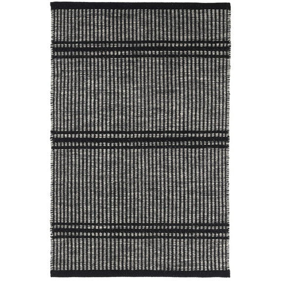 Dash & Albert Malta Handwoven Wool Rug, 10' x 14', Black