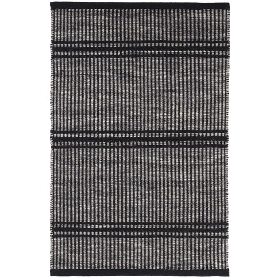 Dash & Albert Malta Handwoven Wool Rug, 2' x 3', Black