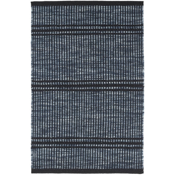 Dash & Albert Malta Handwoven Wool Rug, 6' x 9', Navy