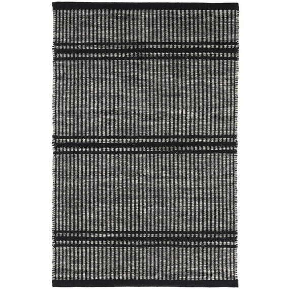 Dash & Albert Malta Handwoven Wool Rug, 8' x 10', Black