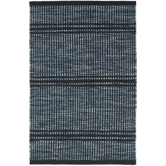 Dash & Albert Malta Handwoven Wool Rug, 9' x 12', Navy