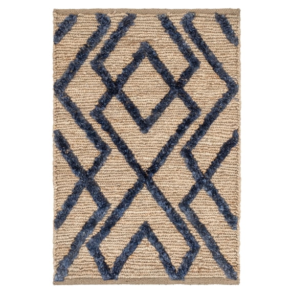 Dash & Albert Marco Jute Soumak Handwoven Rug, 3' x 5', Navy