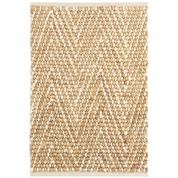 Dash & Albert Meghan Handwoven Jute Rug, 9' x 12', Ivory/Natural