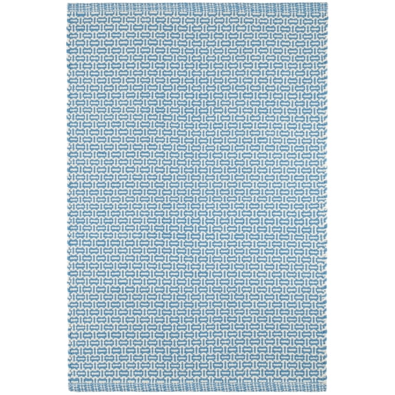 Dash & Albert Miss Muffet Handwoven Cotton Rug, 2' x 3', French Blue