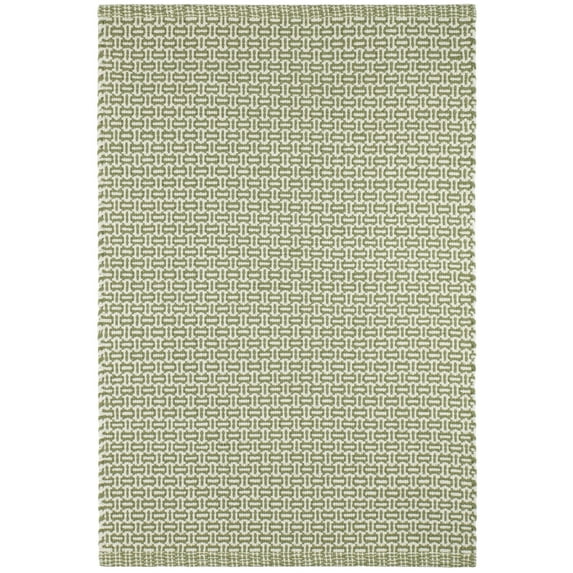Dash & Albert Miss Muffet Handwoven Cotton Rug, 3' x 5', Olive