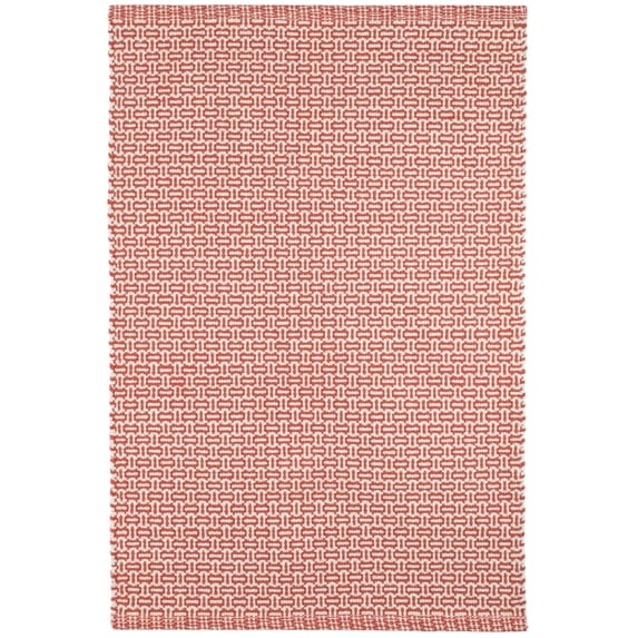 Dash & Albert Miss Muffet Handwoven Cotton Rug, 8' x 10', Paprika