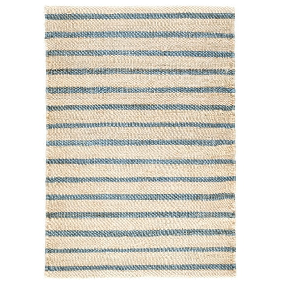 Dash & Albert Moana Stripe Handwoven Jute Rug, 10' x 14', Blue