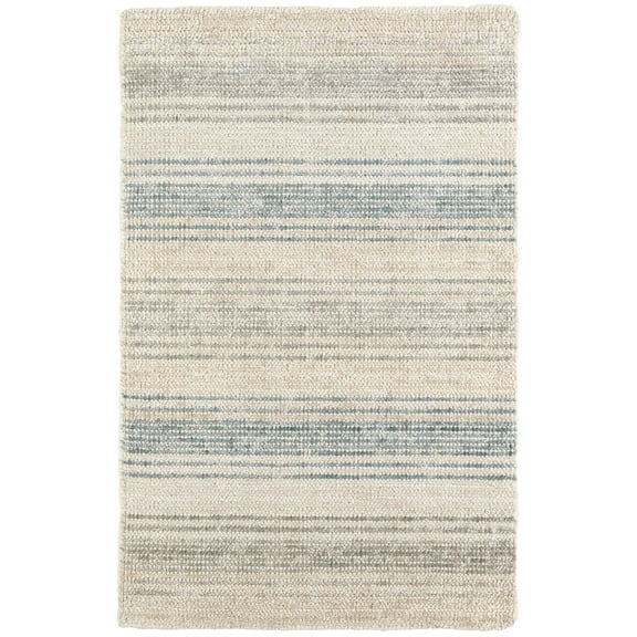 Dash & Albert Moonshine Handwoven Cotton/Viscose Rug, 2' 6" x 8', Neutral