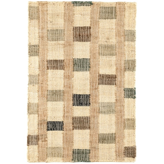 Dash & Albert Mosaic Handwoven Jute Rug, 5' x 8', Blue