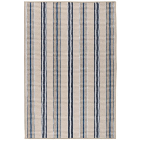 Dash & Albert Nimes Ticking Machine Washable Rug, 5' x 8', Neutral