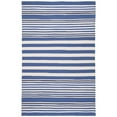 thumbnail image 1 of Dash & Albert Rugby Stripe Handwoven Indoor/Outdoor Rug, 2' 6" x 18', Denim, 1 of 7