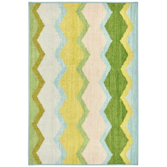 Dash & Albert Safety Net Machine Washable Rug, 6' x 9', Green