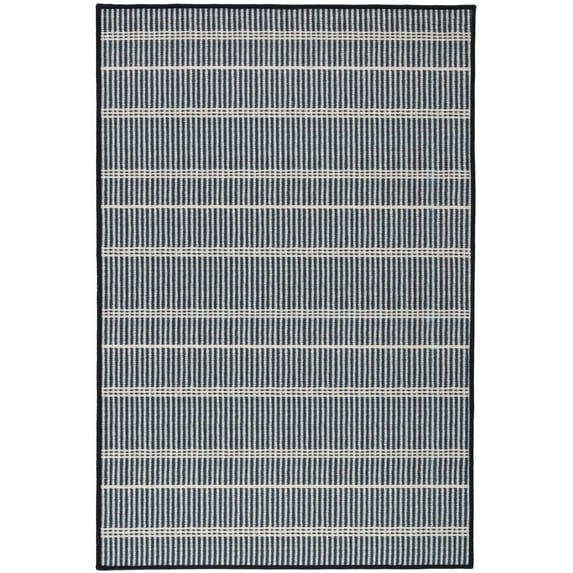Dash & Albert Samson Machine Washable Rug, 5' x 8', Black