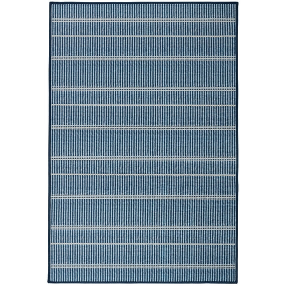 Dash & Albert Samson Machine Washable Rug, 5' x 8', Navy