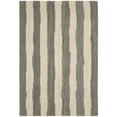 thumbnail image 1 of Dash & Albert Silas Stripe Hand Micro Hooked Wool Rug, 2' 6" x 8', Grey, 1 of 8
