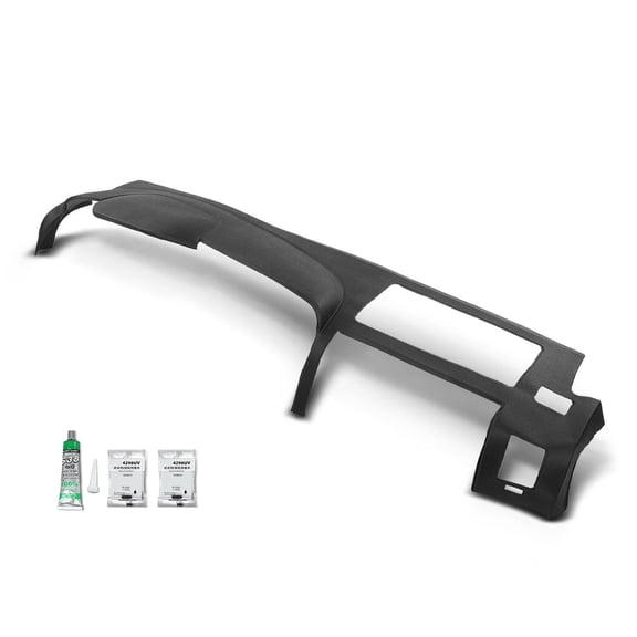 TPE Dash Cover Dashboard Compatible with Chevy Silverado/GMC Sierra 2007-2013 Fit Dual Glovebox Style Dashes Only Black