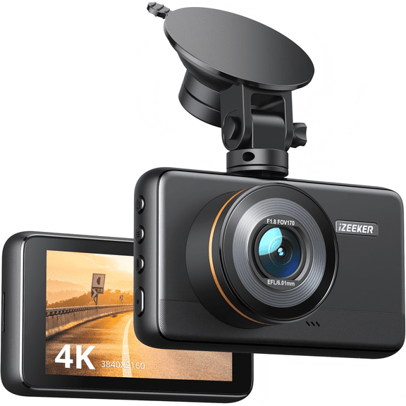 CocoBear 2.5K 1440P Dash Cam with 3" IPS Display, Night Vision WDR, 170° Wide Angle, Loop Recording, G-Sensor Emergency Recording, 24H Parking Mode, Type-C Car Charger