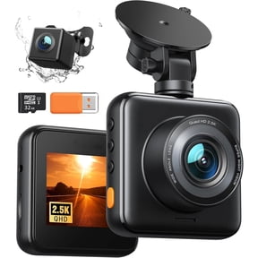 CocoBear 2.5K Dash Cam Front and Rear Dual Camera with 32GB Card, 1440P+1080P Recording, 170 Wide Angle, G-Sensor, Night Vision WDR, Loop Recording, Parking Mode