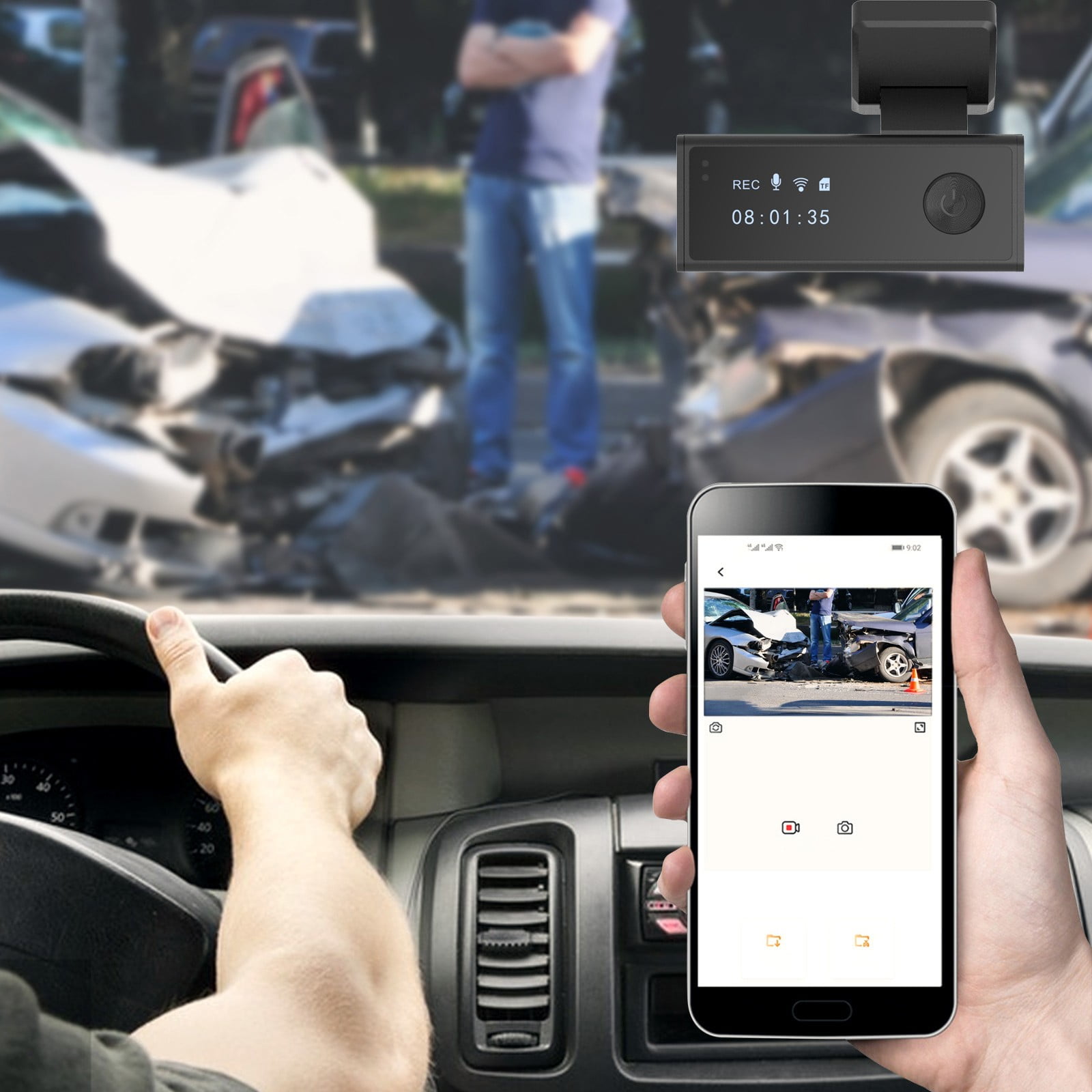 Black Friday Deals On Dash Cam Dash Cam,1080P HD,Built In WiFi Smart Dash Camera For Cars,Large Wide