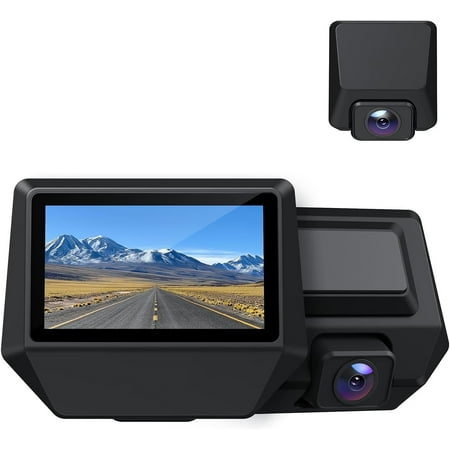 Dash Cam, 2.5K Dual Dash Camera Front and Rear Support 256 GB SD Card