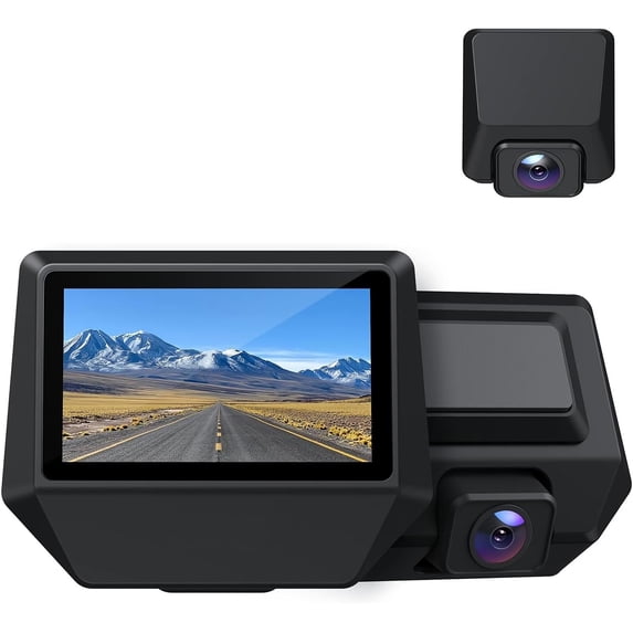 Dash Cam, 2.5K Dual Dash Camera Front and Rear Support 256 GB SD Card