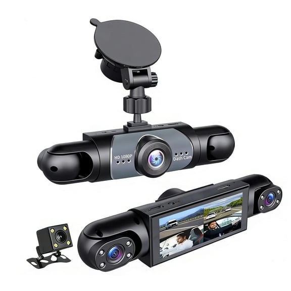 Dash Cam,360° 4 Channel Dash Full View Car Dashcam System,1080P Full HD Car Recorder Dash Cam with SD Card, Night Vision, G-Sensor, Loop Recording for Car,Vehicles