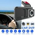 Dash Cam 4" 1080P HD Car Driving Recorder Dual Lens Front and Rear